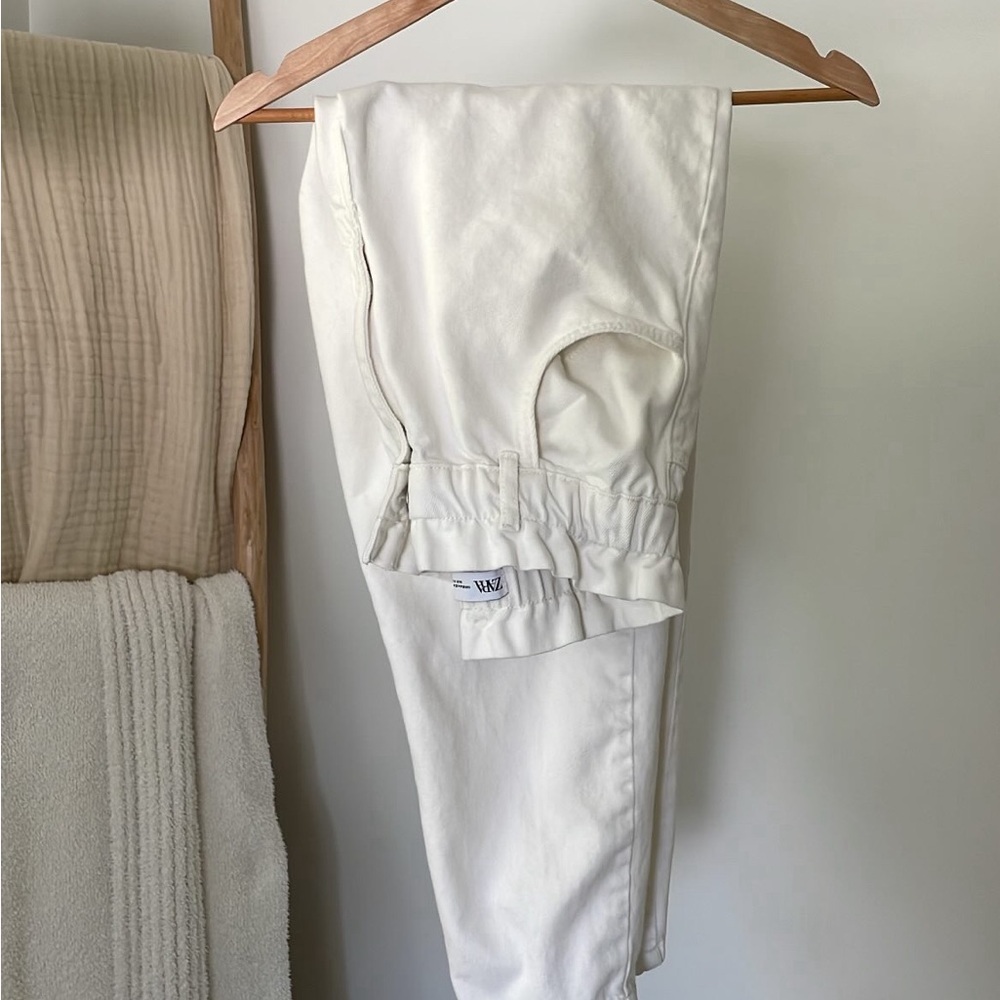 Zara Cream Ruffled Pants